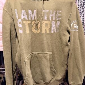 Olive Green Graphic Hoodie